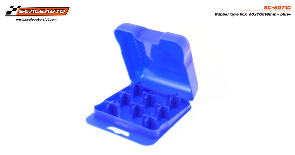 Caja porta neumaticos goma 60x70x18mm -azul- · Scaleauto SC-5071C
