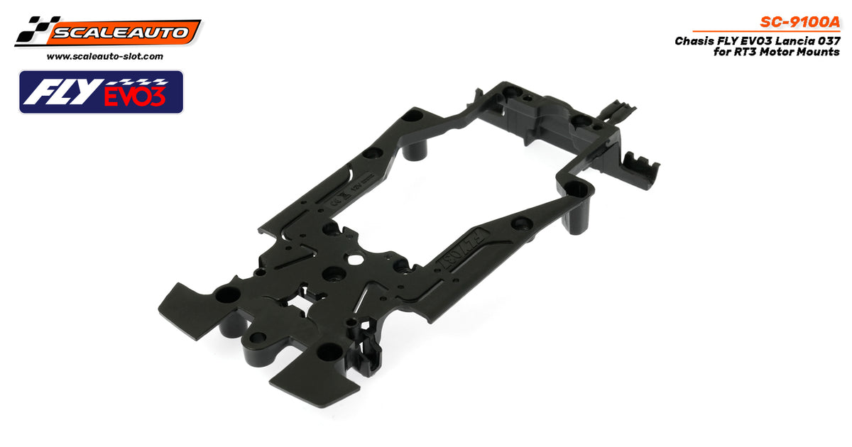 Chasis FLY EVO3 Lancia 037 para Soportes Motor RT3 · Scaleauto SC-9100A · Fotografía 2