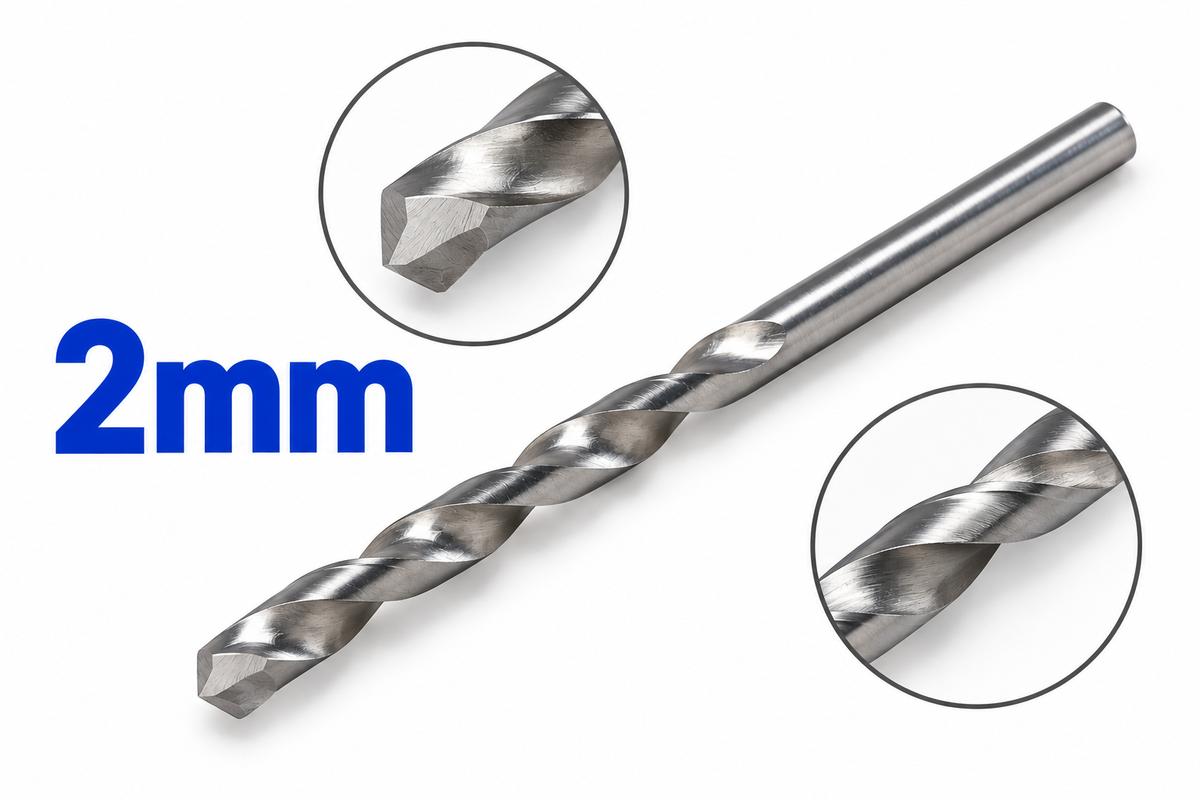 Broca HSS Ø2 mm – Broca previa para macho de roscar M2,5 – Slot · K3D