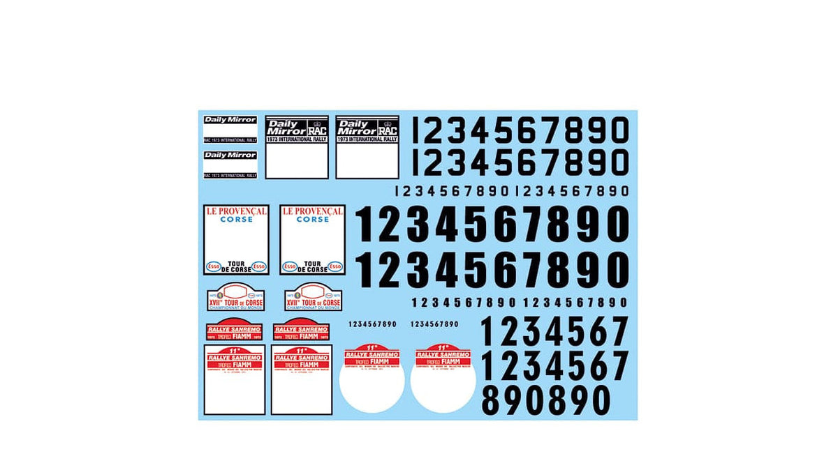 Calcas Team Slot P00015 dorsales y placas rally clásico