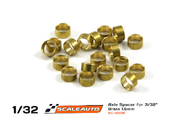 Separadores 1,5mm para Eje 2.38mm en Bronce (x20) · Scaleauto SC-1120B · Fotografía 2