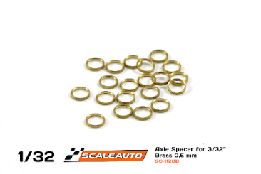Separadores 0,5mm para Eje 2.38mm en Bronce (x20) · Scaleauto SC-1120D · Fotografía 2