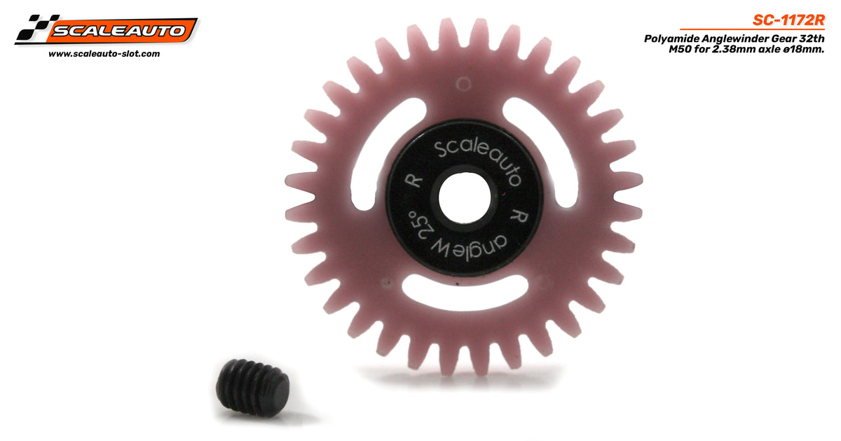 Corona 32d. Anglewinder ProComp-RS M50 25º para eje 2.38mm. ø17mm. Tornillo M2,5. · Scaleauto SC-1172R