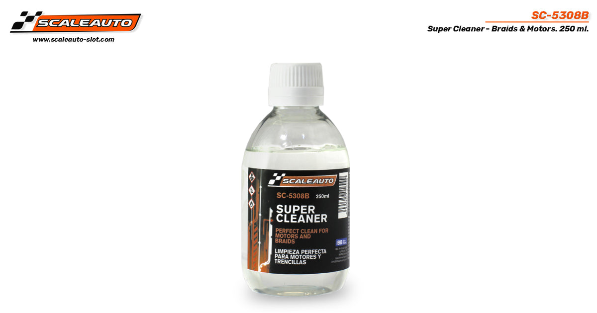 Super Cleaner para limpieza de Motores y Trencillas. Bote de 250 ml. · Scaleauto SC-5308B
