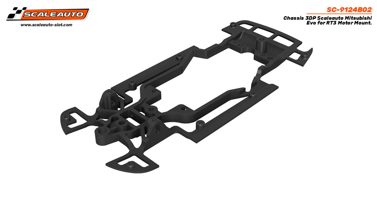 Chasis 3DP Scaleauto Mitsubishi Evor para Soporte Motor RT3 · Scaleauto SC-9124B02 · Fotografía 2
