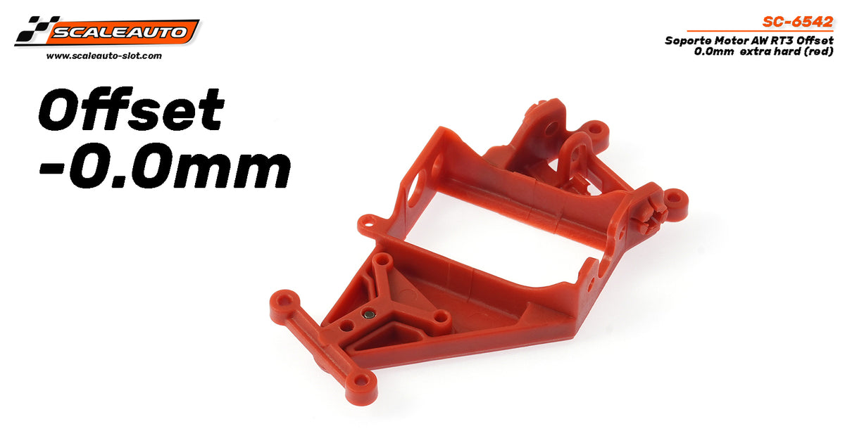 Soporte Motor AW RT3 Offset 0.0mm hard (red) · Scaleauto SC-6542