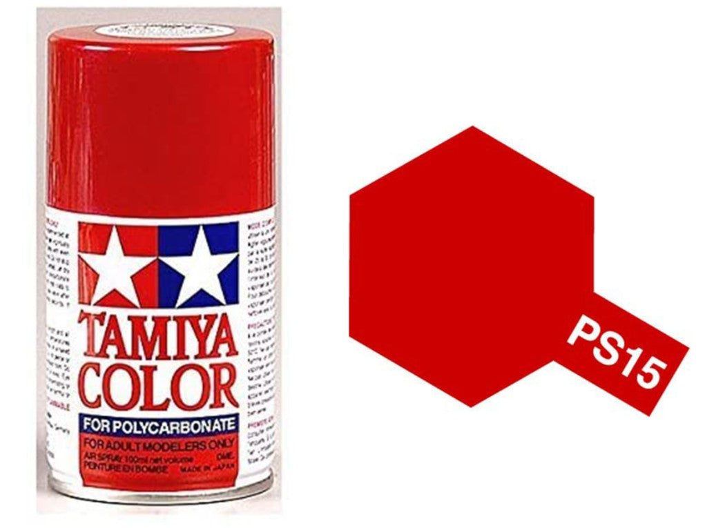 Pintura Spray Policarbonato 100ml. rojo metalico Tamiya PS-15