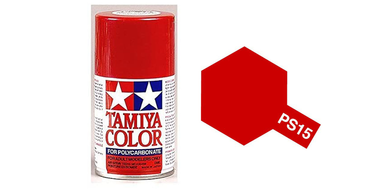 Pintura Spray Policarbonato 100ml. rojo metalico Tamiya PS-15 · Tamiya TAM-86015