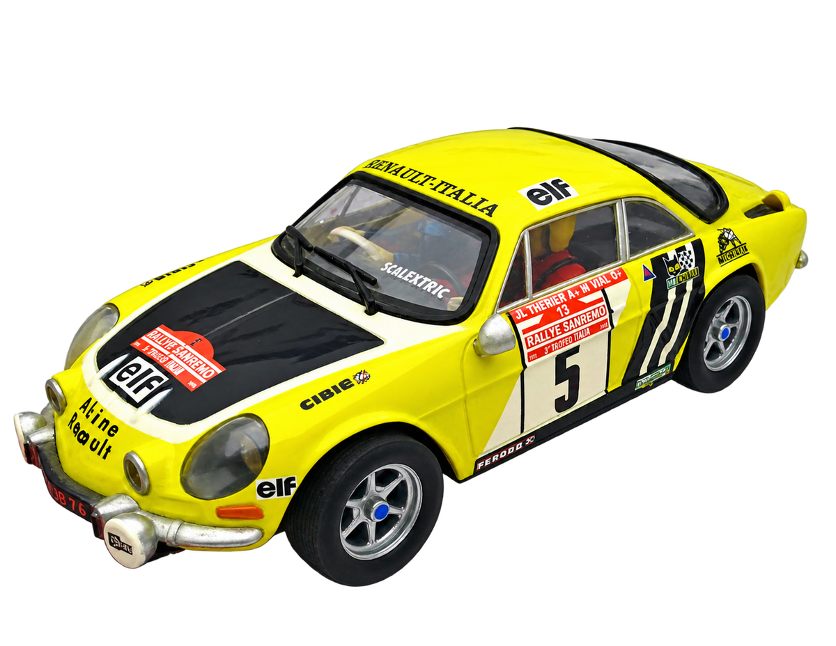 Modelo compatible: RENAULT ALPINE A110 AMARILLO ALTAYA. Foto orientativa del coche; se vende únicamente el chasis 3D.