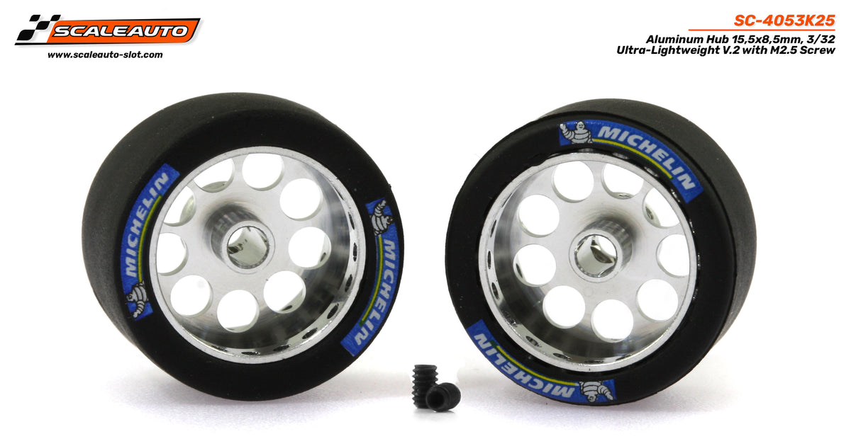 Llantas aluminio 15,5 × 8,5 mm Ultra-Lightweight V.2 M2,5 (2 unidades) · Scaleauto SC-4053K25 · Fotografía 3
