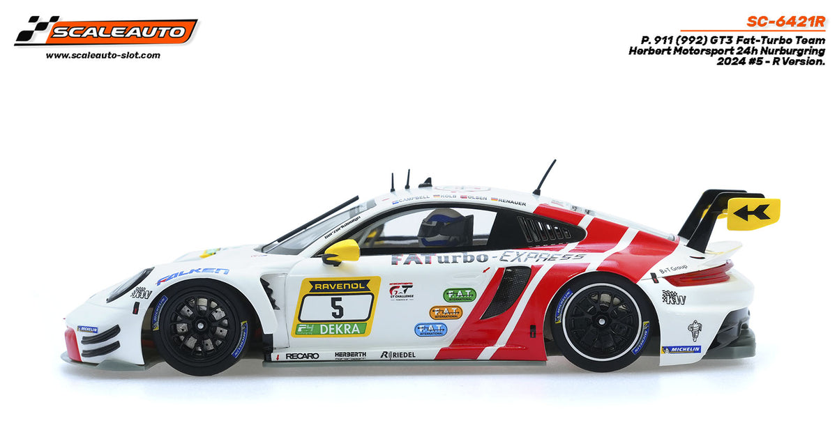 Porsche 911 (992) GT3 Fat-Turbo Team Herbert Motorsport 24h Nurburgring 2024 #5 - R Version. · Scaleauto SC-6421R · Fotografía 2