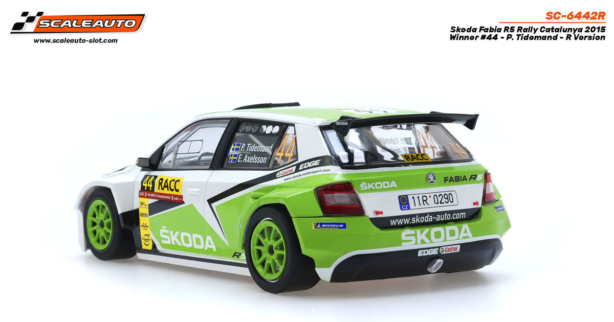 Skoda Fabia R5 Rally Catalunya 2015 Winner #44 - P. Tidemand - R Version · Scaleauto SC-6442R · Fotografía 3