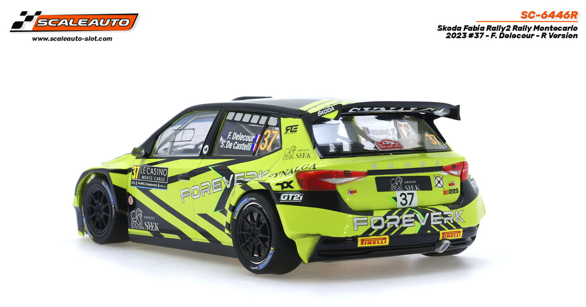 Skoda Fabia Rally2 Rally Montecarlo 2023 #37 - F. Delecour - R Version · Scaleauto SC-6446R · Fotografía 11