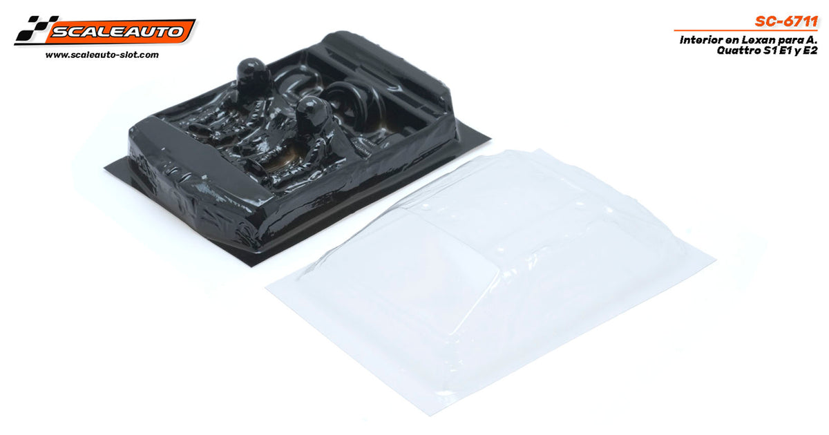 Interior ligero en Lexan para Audi Quattro S1 E1 y E2 Scaleauto 1:32 · Scaleauto SC-6711