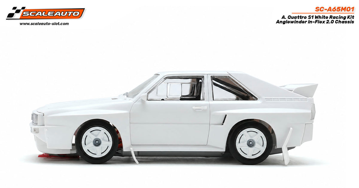 Audi Quattro S1 White Racing Kit - Chasis Anglewinder In-Flex 2.0 · Scaleauto SC-A65M01 · Fotografía 2