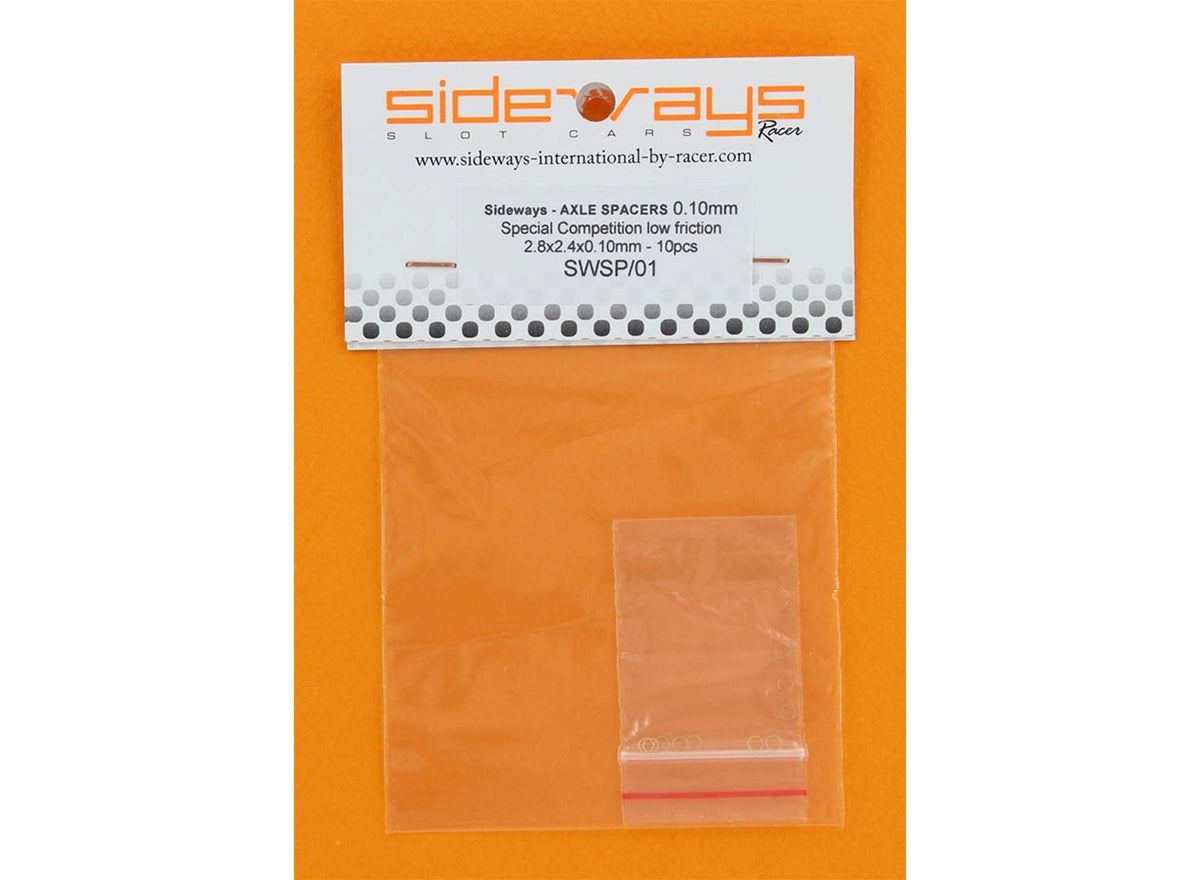 Separadores Eje 2.38mm de 0,10mm - Low Friction - (10u) · Sideways RC-SWSP01