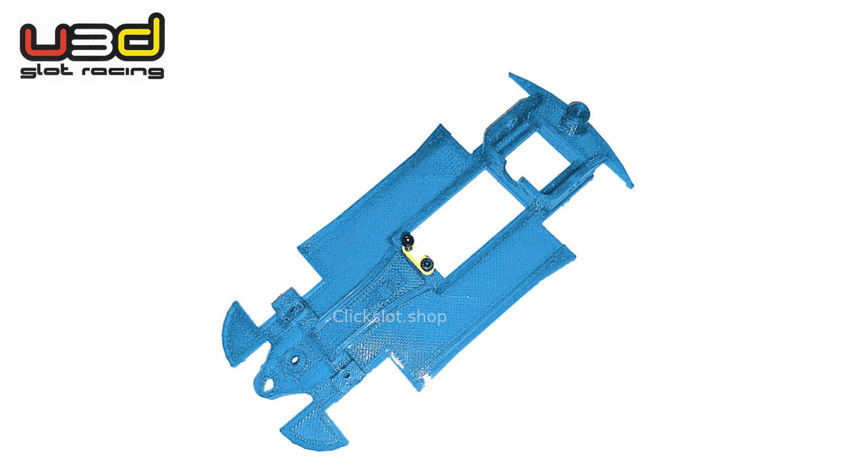 Chasis 3D línea Citroën C4 WRC Ninco U3d Slot Racing — nuevo azul U3D, logo y marca de agua Clickslot.shop
