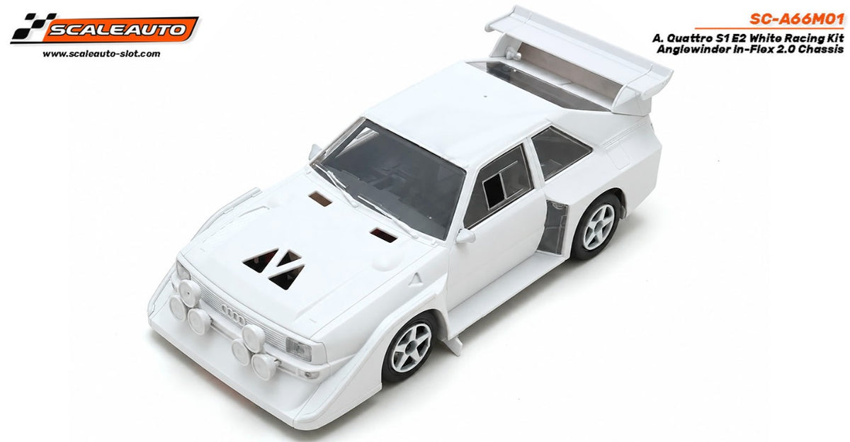 Audi Quattro S1 E2 White Racing Kit - Anglewinder In-Flex 2.0 Chassis