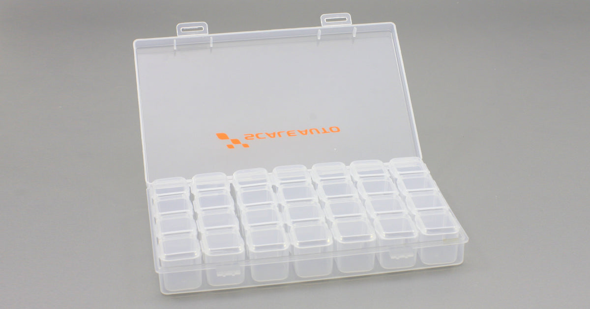 Caja Organizadora de 28 Compartimentos de Medida 175x110x27mm. en Plastico Transparente · Scaleauto SC-5083 · Fotografía 3