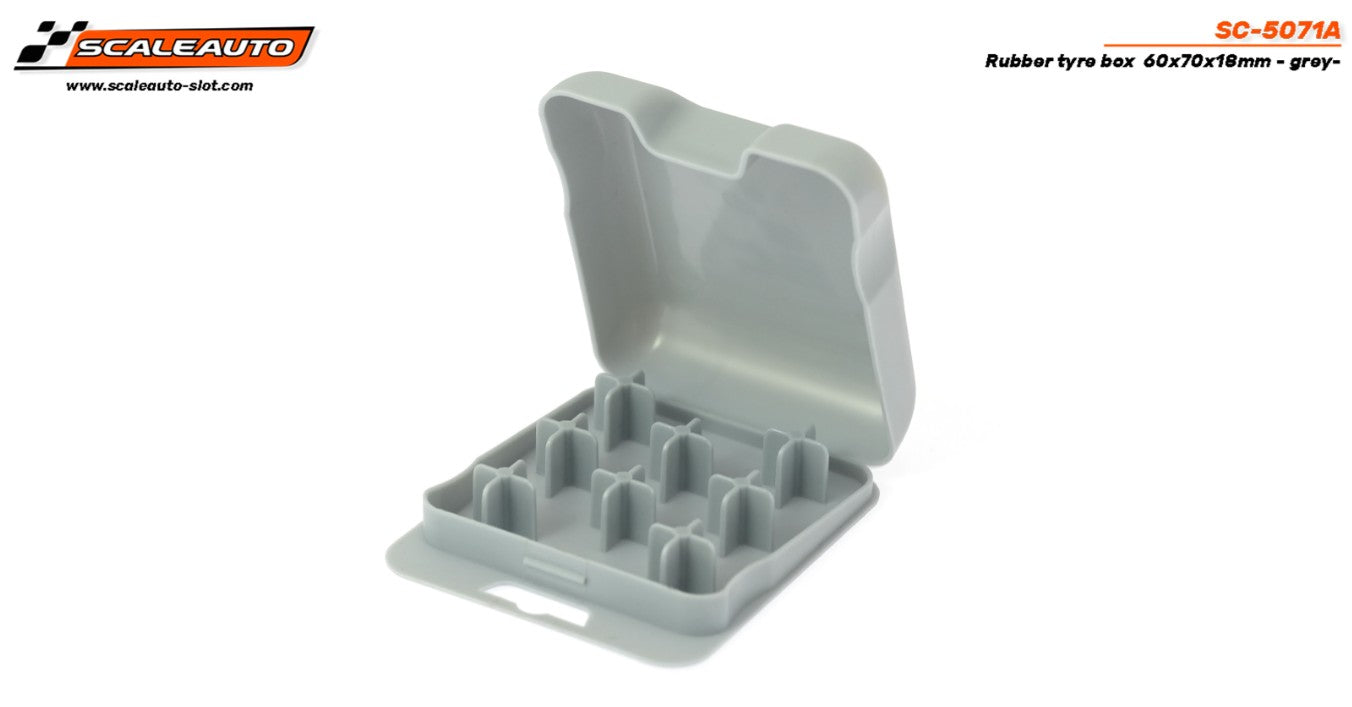 Caja porta neumaticos goma 60x70x18mm -gris-