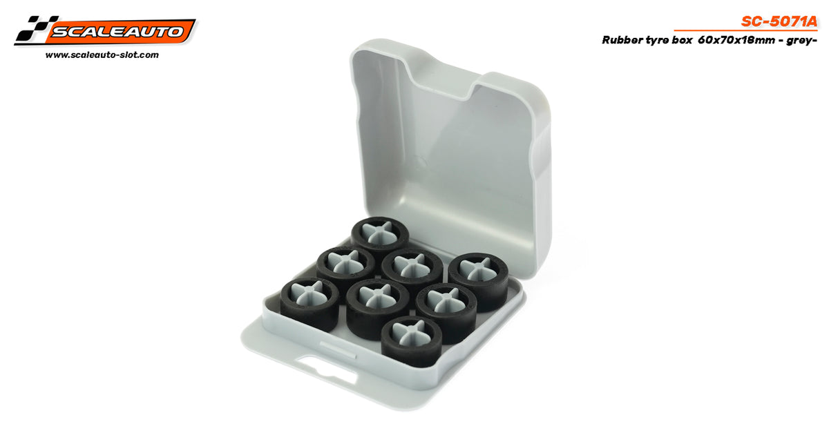 Caja porta neumaticos goma 60x70x18mm -gris- · Scaleauto SC-5071A · Fotografía 2