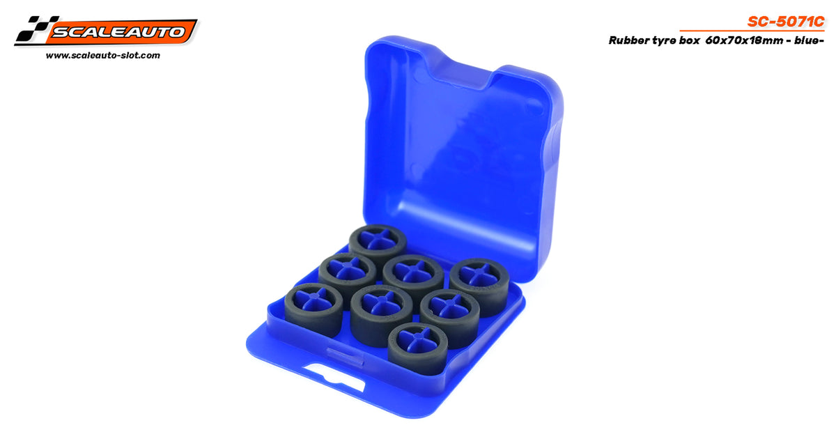 Caja porta neumaticos goma 60x70x18mm -azul- · Scaleauto SC-5071C · Fotografía 2