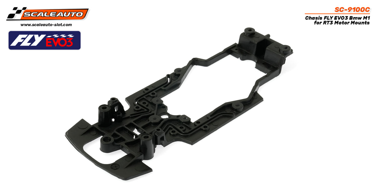 Chasis FLY EVO3 Bmw M1 para Soportes de Motor RT3 · Scaleauto SC-9100C