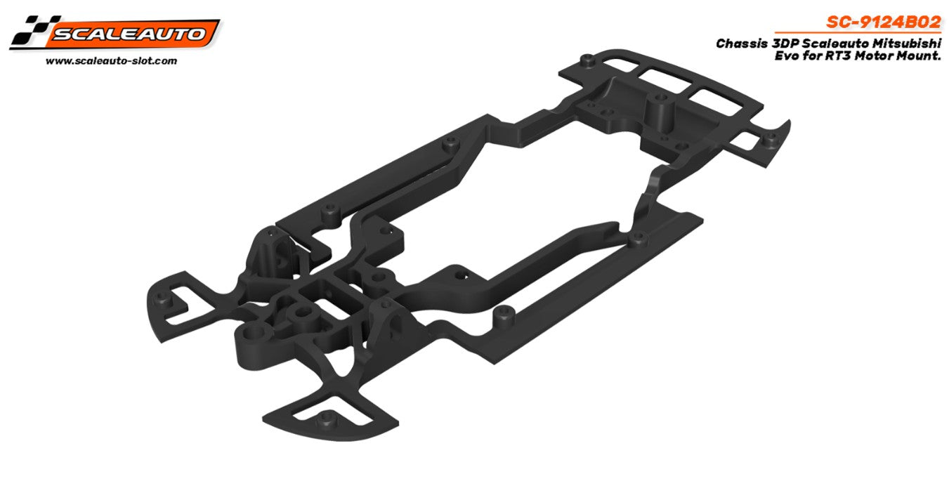 Chasis 3DP Scaleauto Mitsubishi Evor para Soporte Motor RT3