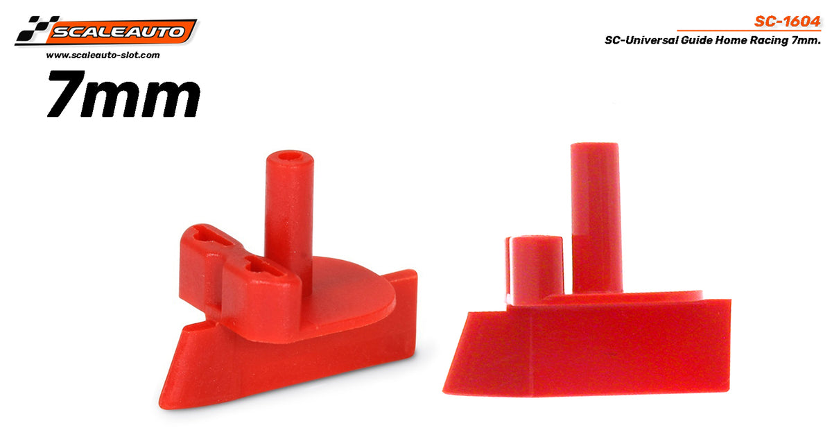 Guia SC-Universal Home Racing con Tornillo, Pala de 7mm profundidad y Vástago de ø3,75mm. · Scaleauto SC-1604