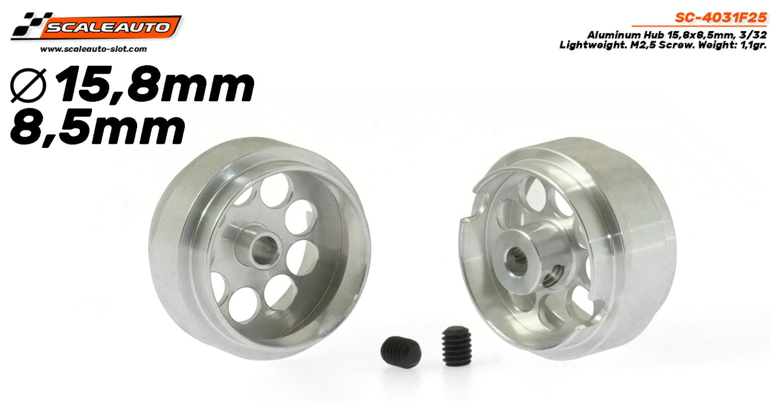 Llanta Aluminio 15.8x8.5mm. Lightweight para Ejes 2,38mm. x2