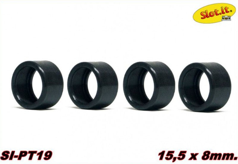 Neumático Goma 15.5x8mm. Slick P4 Perfil Bajo x4