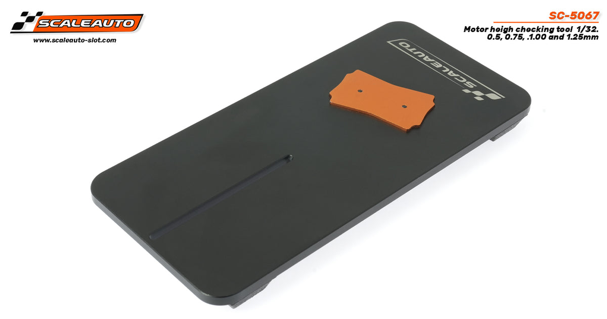 Plancha Aluminio Mecanizada para Medición Alturas Motor: Galgas de 0.5, 0.75, 1.00 y 1.25mm. · Scaleauto SC-5067