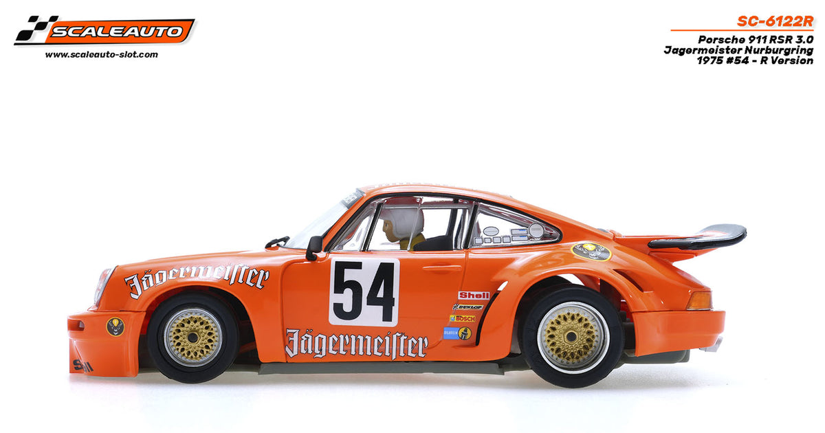 Porsche 911 RSR 3.0 Jagermeister Nurburgring 1975 #54 - R Version · Scaleauto SC-6122R · Fotografía 2