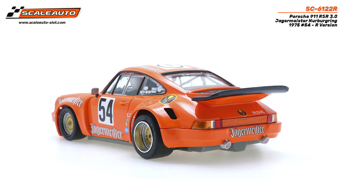 Porsche 911 RSR 3.0 Jagermeister Nurburgring 1975 #54 - R Version · Scaleauto SC-6122R · Fotografía 3