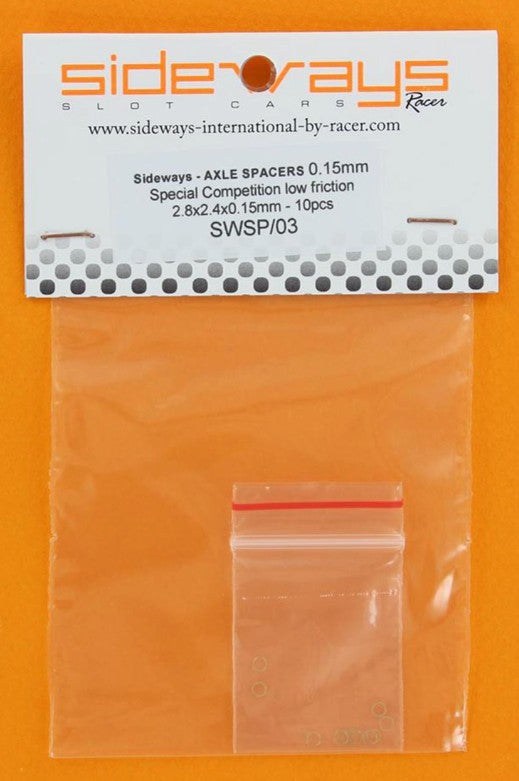 2.38mm Shaft Spacers, 0.15mm - Low Friction - (10 units)