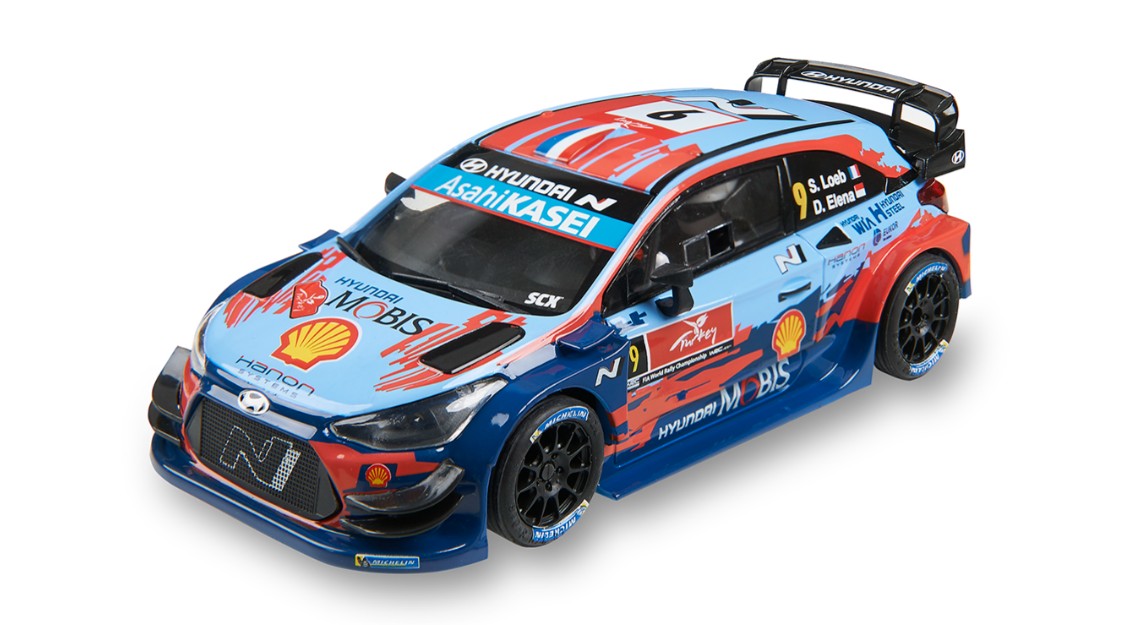 Modelo compatible: HYUNDAI I-20 WRC - LOEB TURKIYE. Foto orientativa del coche; se vende únicamente el chasis 3D.