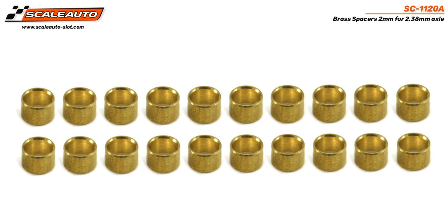 2mm spacers for 2.38m shaft in bronze (x20)
