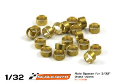 1.5mm spacers for 2.38mm shaft in bronze (x20)