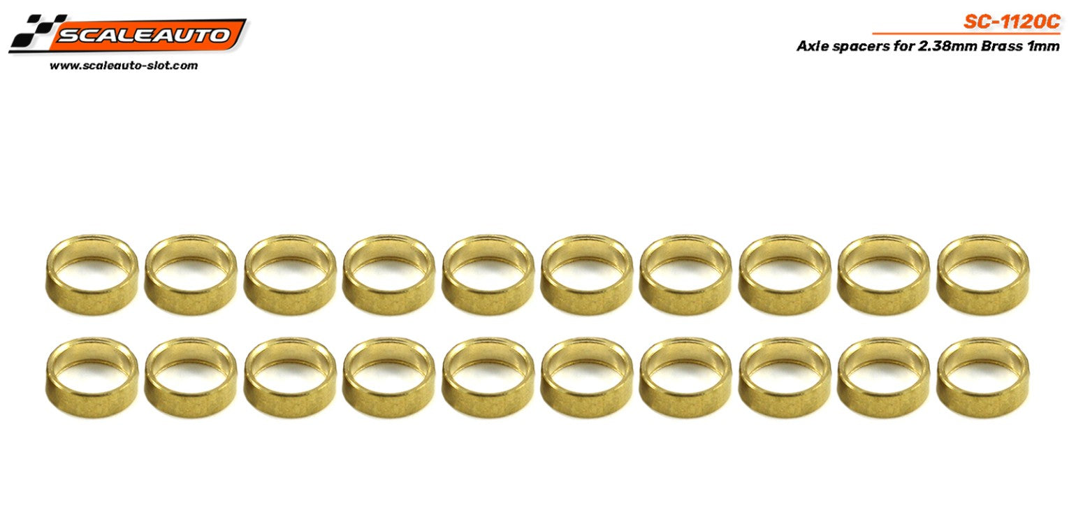 1mm Spacers for 2.38mm Shaft Bronze (x20)