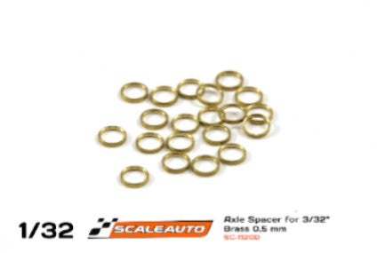 0.5mm spacers for 2.38mm shaft in bronze (x20)
