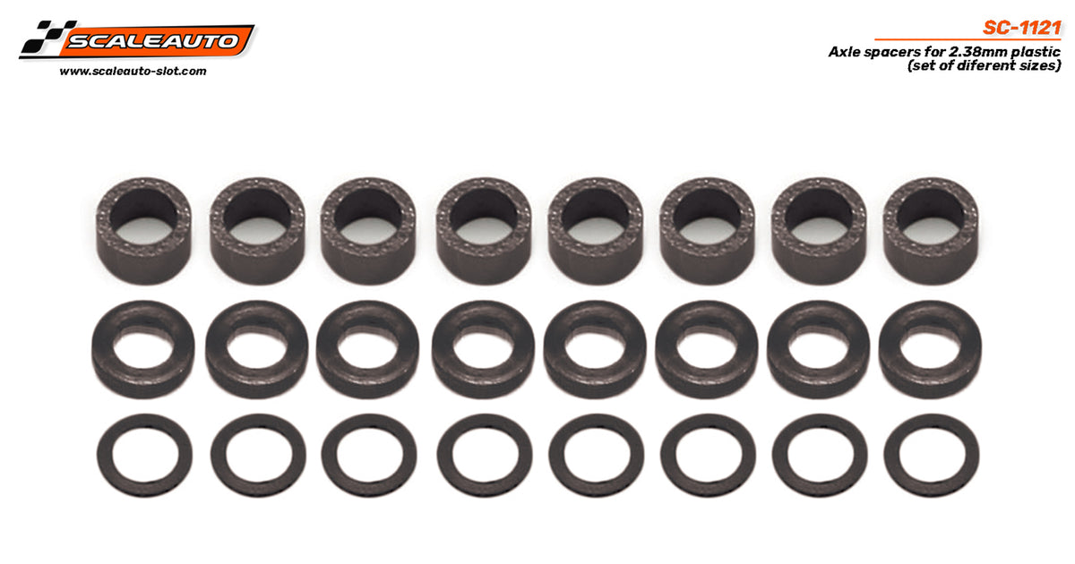 Separadores 2.38mm en plastico (set diferentes medidas) · Scaleauto SC-1121