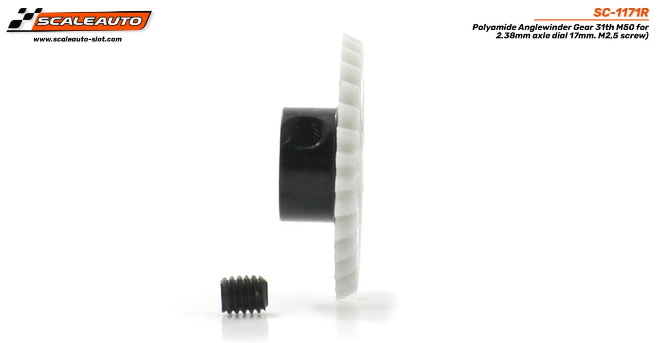 Crown 31d. Anglewinder ProComp-RS M50 25º for 2.38mm shaft. ø17mm. M2.5 screw.