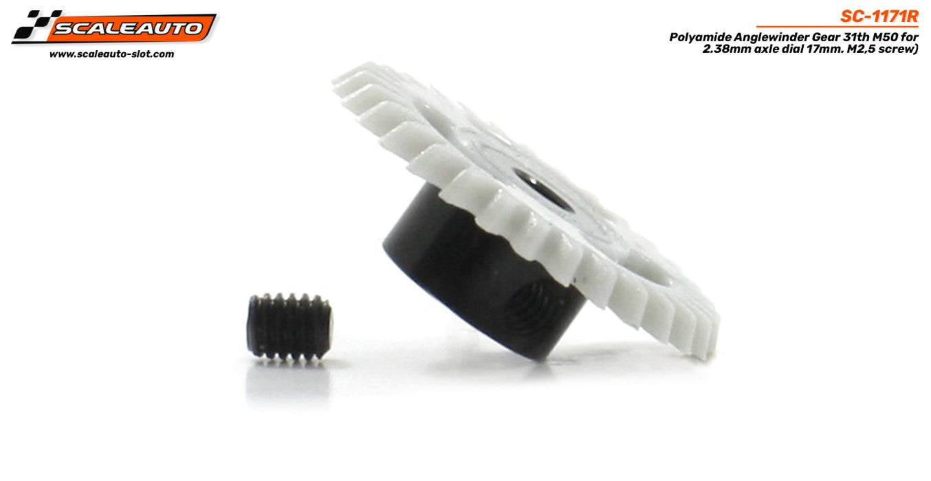 Corona 31d. Anglewinder ProComp-RS M50 25º para eje 2.38mm. ø17mm. Tornillo M2,5.