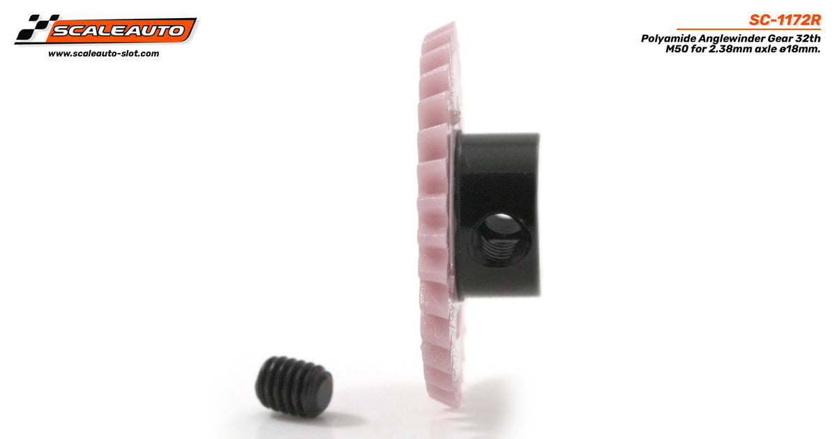 Corona 32d. Anglewinder ProComp-RS M50 25º para eje 2.38mm. ø17mm. Tornillo M2,5. · Scaleauto SC-1172R · Fotografía 2