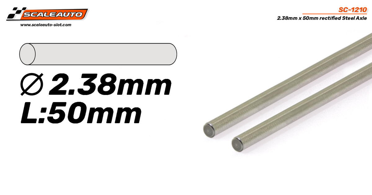 Eje acero Pro 2.38mm x 50mm. · Scaleauto SC-1210