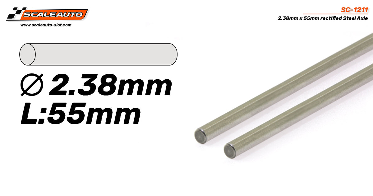 Eje acero Pro 2.38mm x 55mm. · Scaleauto SC-1211