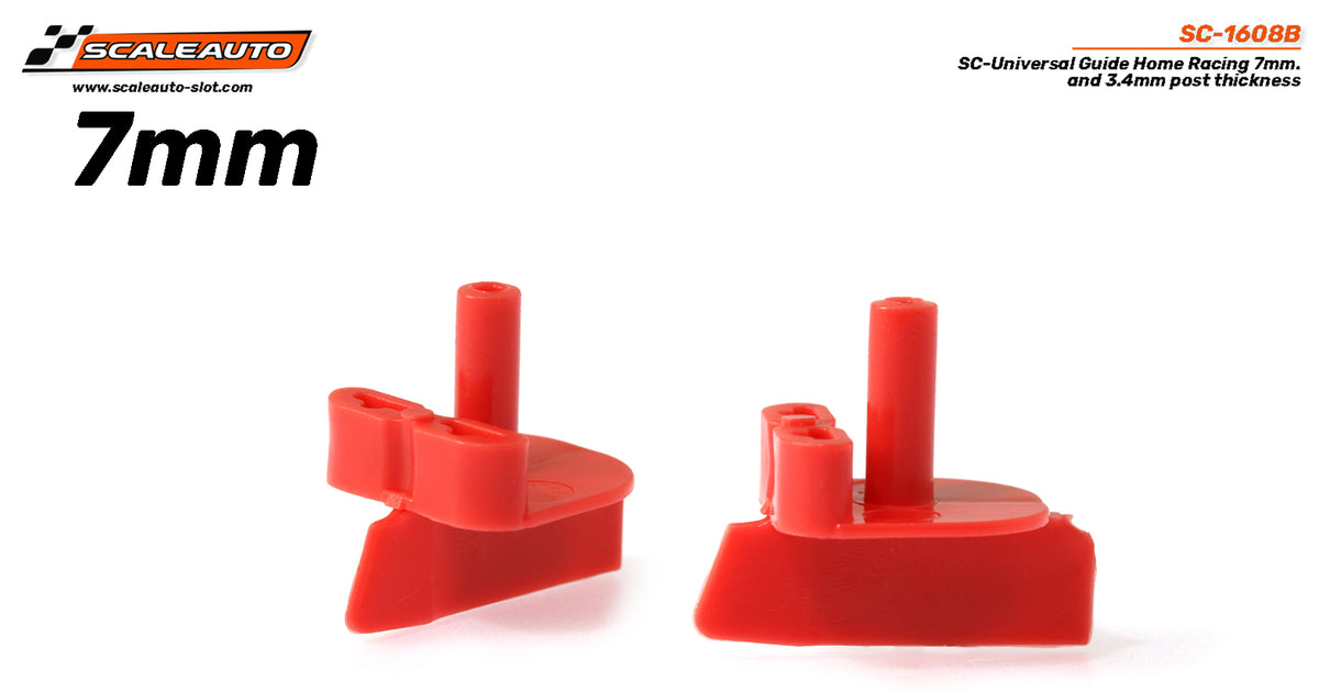 Guia SC-Universal Home Racing con Tornillo, Pala de 7mm profundidad y Vástago de ø3,4mm. · Scaleauto SC-1608B