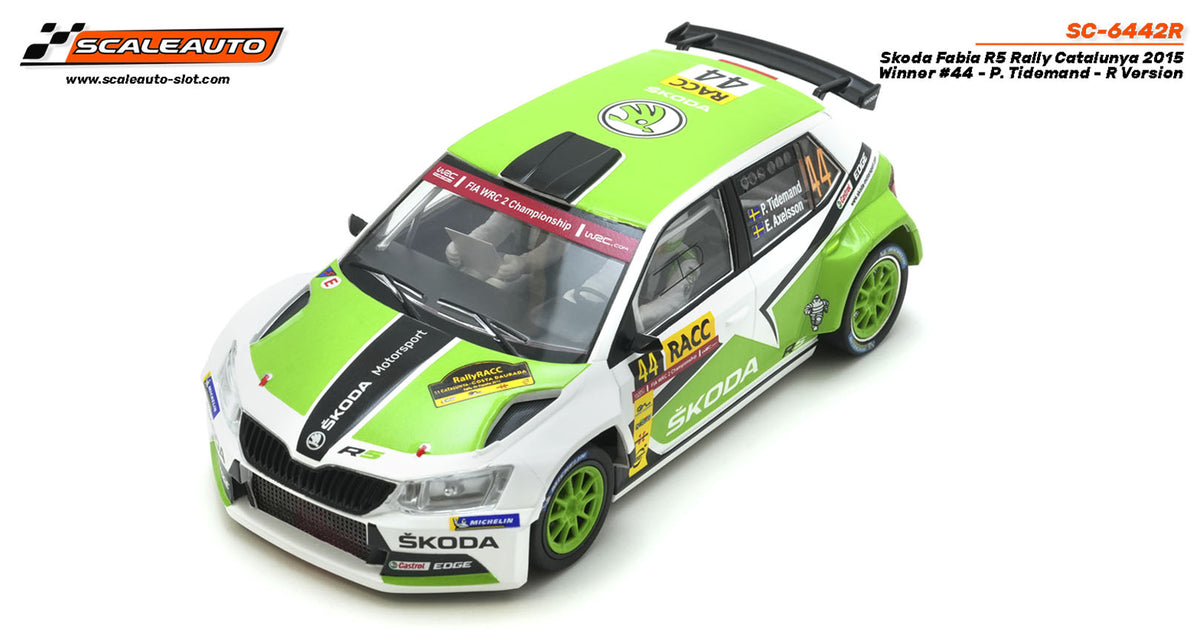Skoda Fabia R5 Rally Catalunya 2015 Winner #44 - P. Tidemand - R Version · Scaleauto SC-6442R
