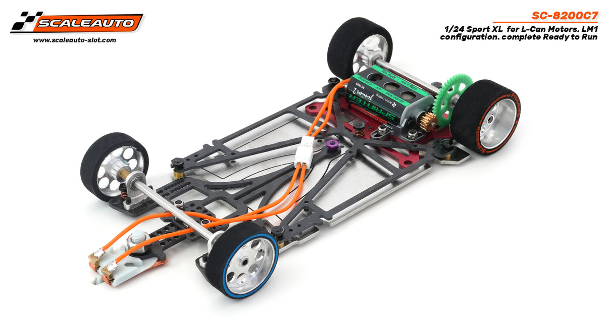 Chasis Sport XL 1/24 para Motor L-can. LM1 configuration. RTR completo · Scaleauto SC-8200C7