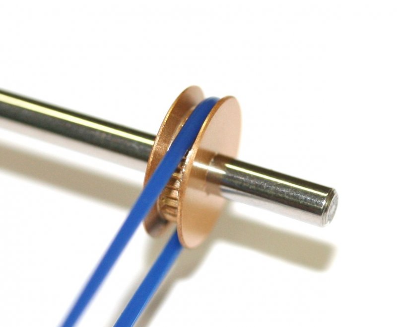 UNIVERSAL pulley Ø6.5 shaft 2.38 mm. GOLD x2u